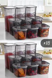 Hermia Set de cajas de almacenaje Antracita (18 piezas)